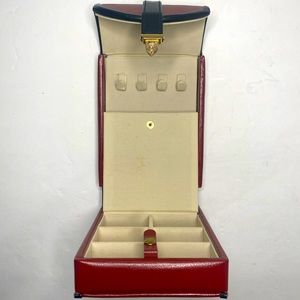 Wolf Designs Mini Leather Travel Jewelry Box Case